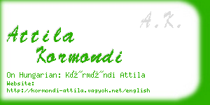attila kormondi business card